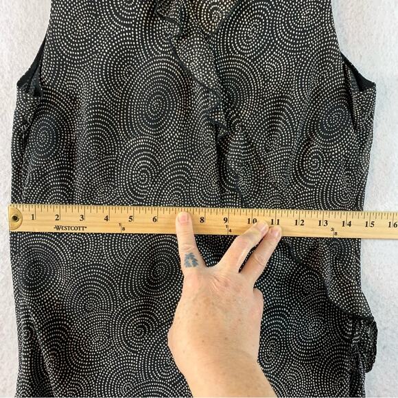 Jillian‎ Jones Chiffon Wrap Midi Dress Sz 8 Celestial Feminine Flowy Ruffle - Picture 8 of 12